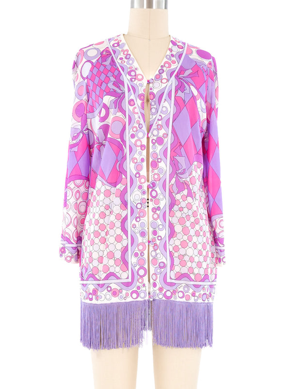 Emilio Pucci Fringe Trim Cover Up Jacket arcadeshops.com