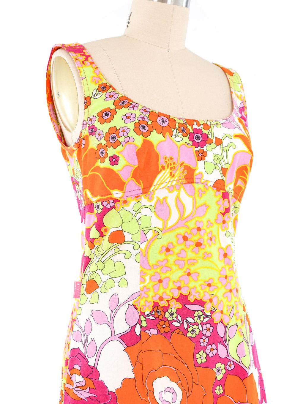 Moschino Psychedelic Floral Mini Dress