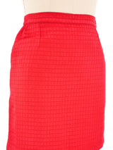Versace Jeans Textured Red Skirt Bottom arcadeshops.com
