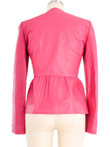 Gucci Pink Leather Jacket Jacket arcadeshops.com