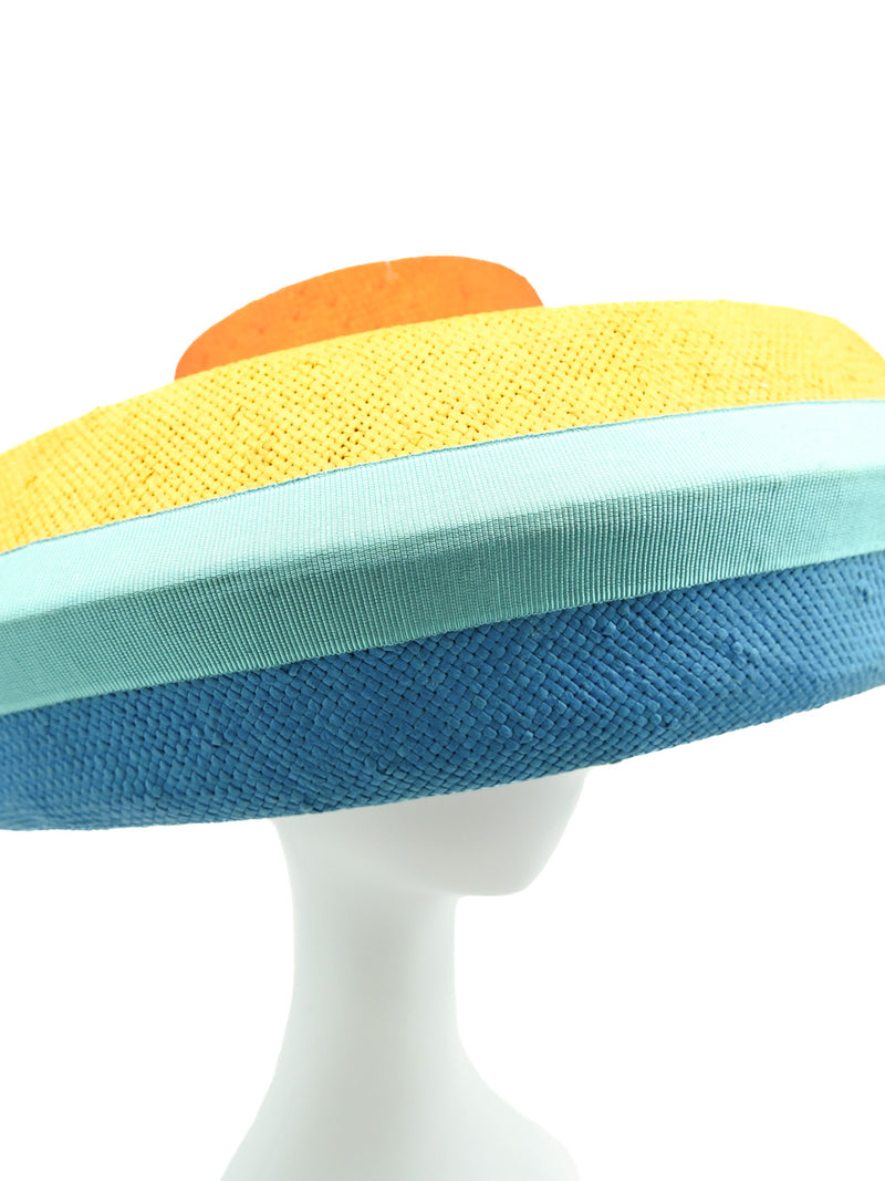 Colorblock Wicker Hat Hats arcadeshops.com
