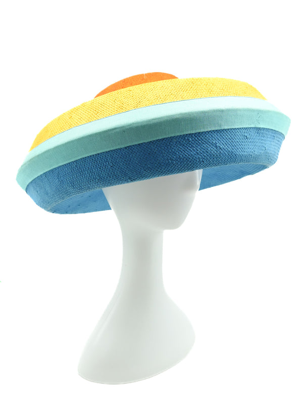 Colorblock Wicker Hat Accessory arcadeshops.com