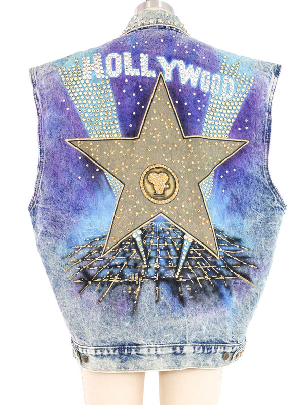 Tony Alamo Hollywood Painted Denim Vest Jacket arcadeshops.com