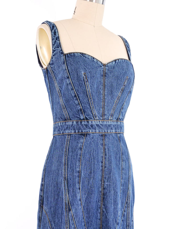 Alexander McQueen Denim Maxi Dress Dress arcadeshops.com