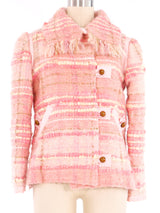1960s Courreges Pink Mohair Tweed Jacket Jacket arcadeshops.com