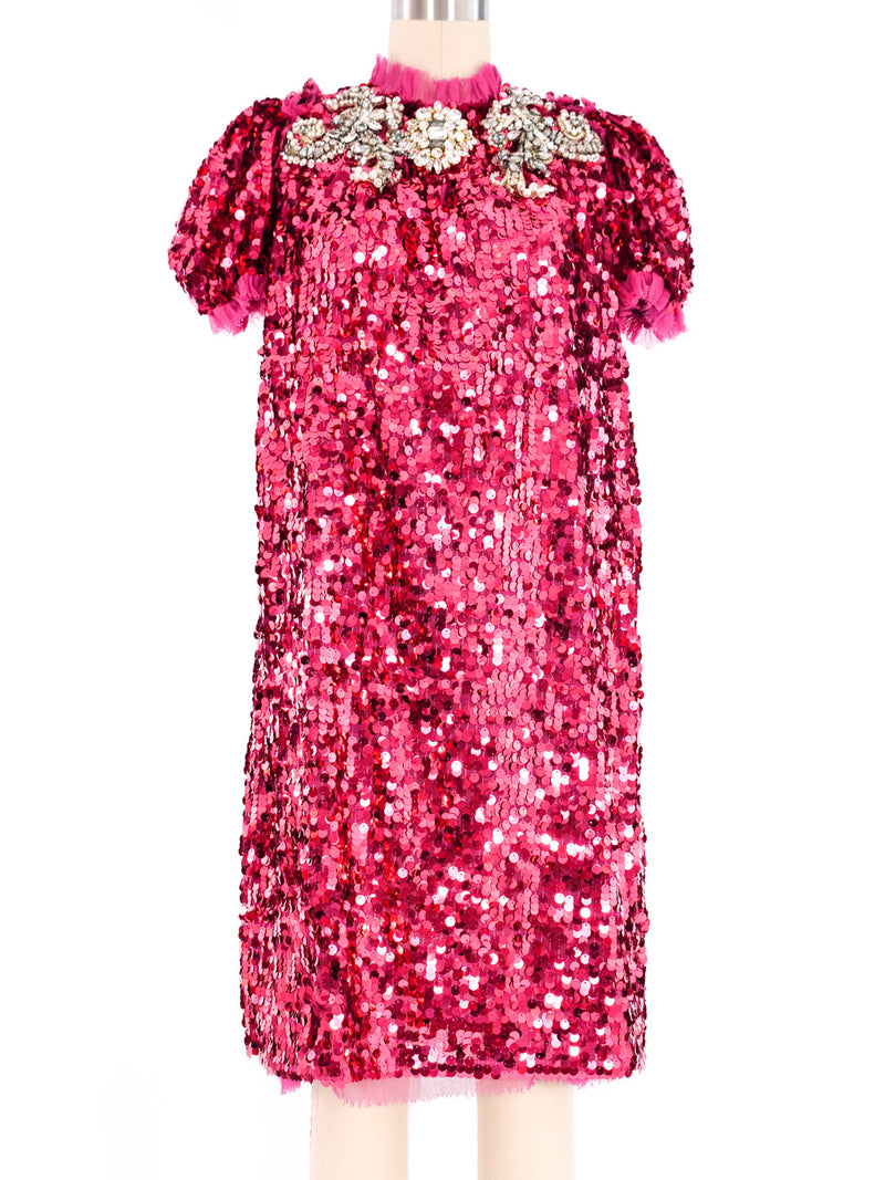 dolce and gabbana red sequin dress Sequin dress in Multicolor for Women