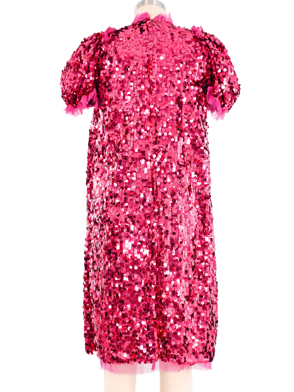 Dolce and Gabbana Sequin Jeweled Collar Dress