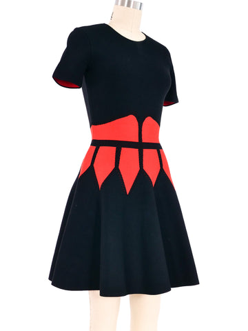 Alexander McQueen Knit Fit and Flare Dress