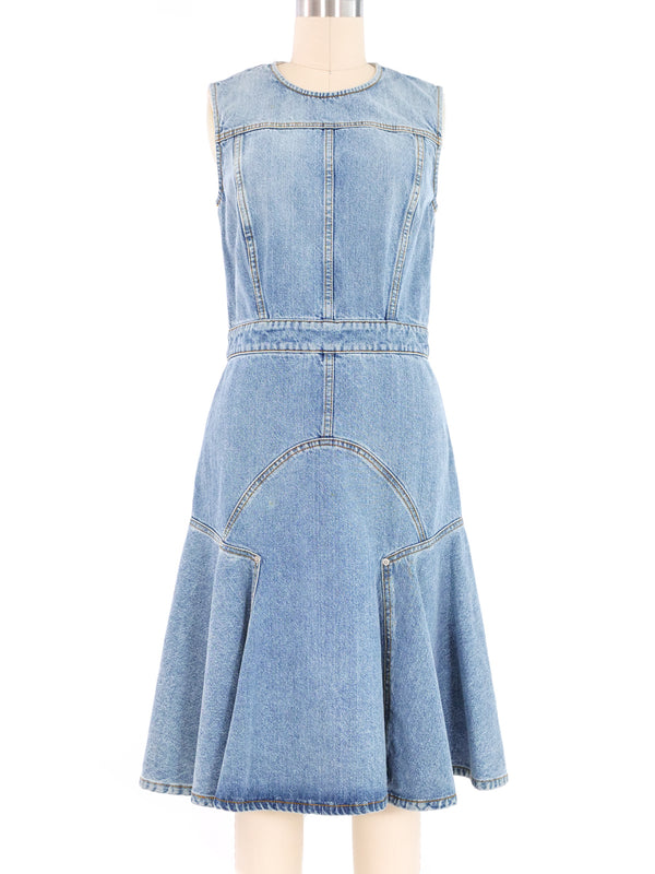 Alexander McQueen Midi Denim Dress Dress arcadeshops.com