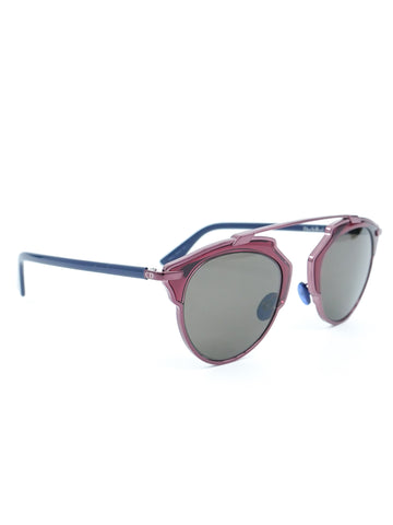 NIB Dior SO REAL Burgundy Blue Sunglasses NIB Dior SO REAL Burgundy Blue Sunglasses main image 4