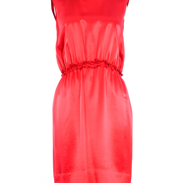 Lanvin Red Silk Sleeveless Dress