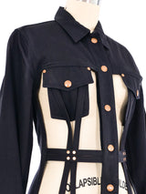 Jean Paul Gaultier Structured Caged Denim Jacket Jacket arcadeshops.com