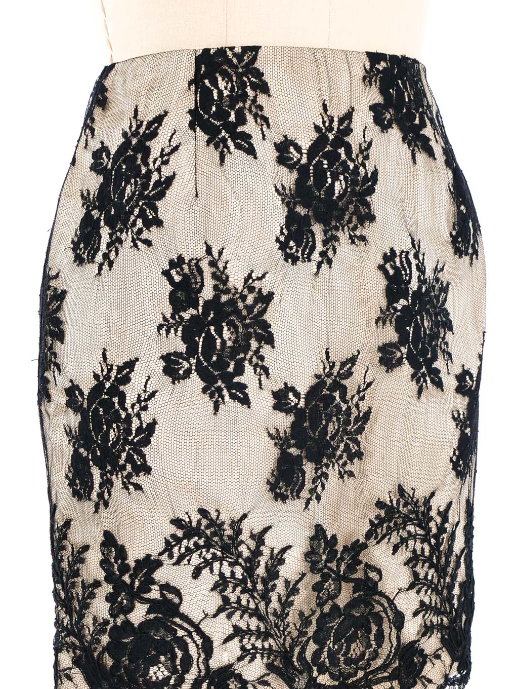 Floral lace clearance overlay pencil skirt