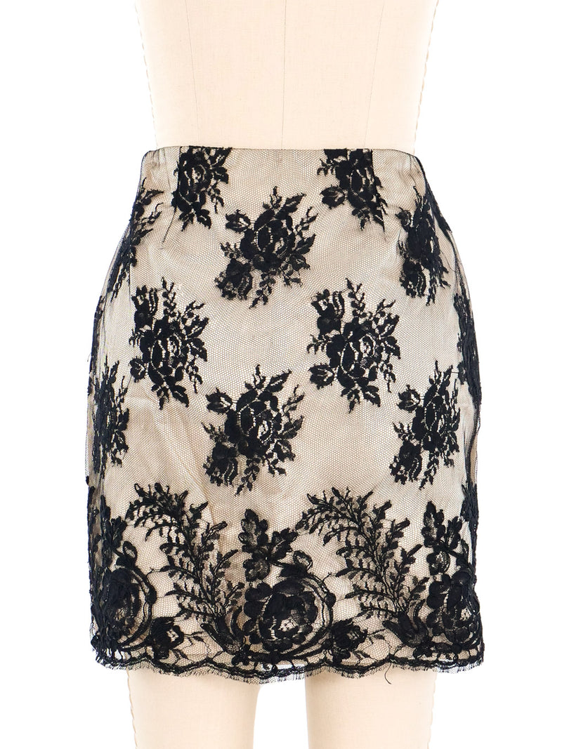 Christian Lacroix Lace Overlay Skirt Bottom arcadeshops.com