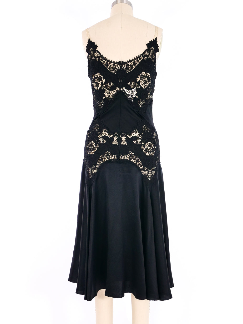 Alexander McQueen Lace Inset Silk Dress