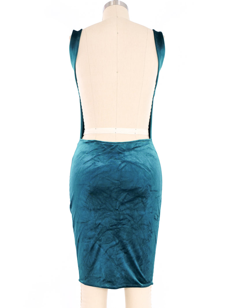 Giorgio di Sant'Angelo Velvet Backless Mini Dress Dress arcadeshops.com
