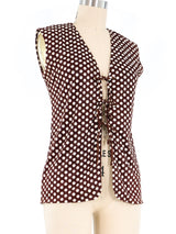 Polka Dot Tie Front Top Top arcadeshops.com