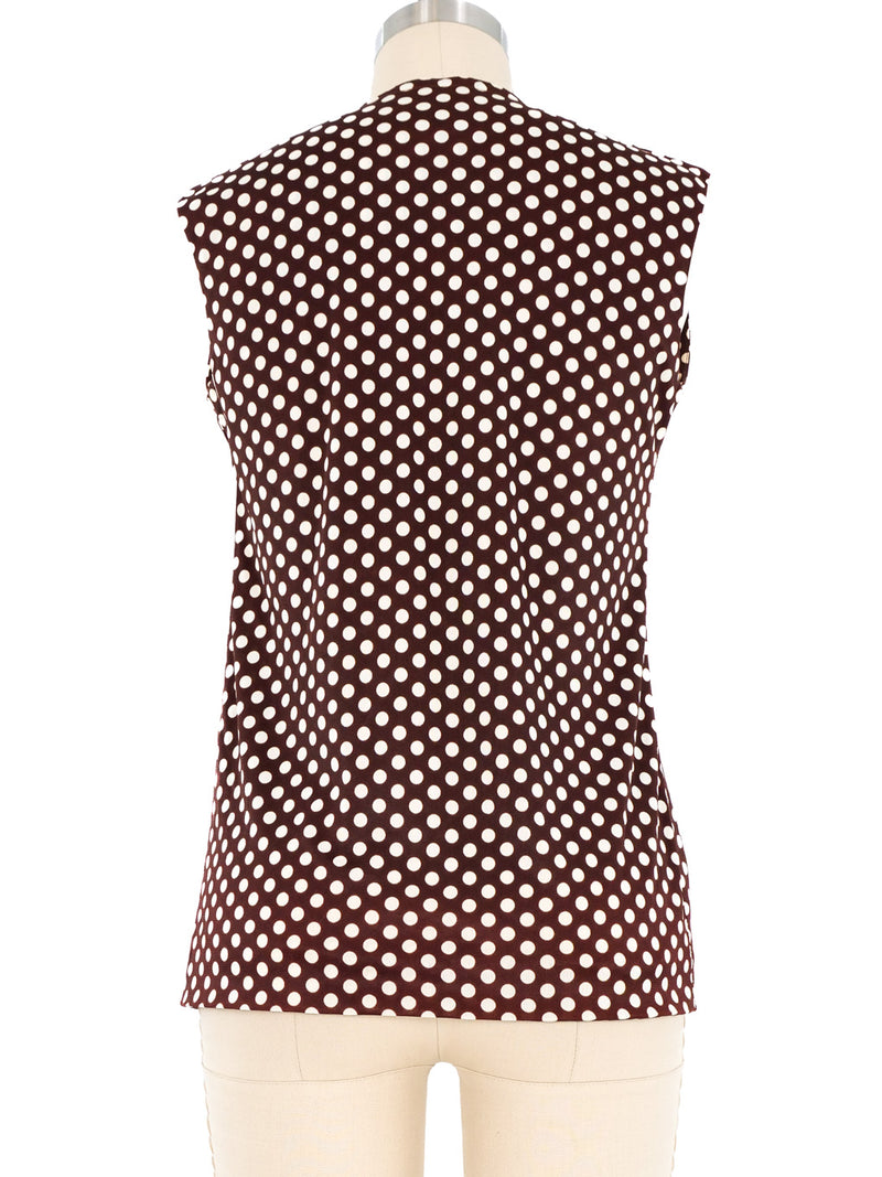 Polka Dot Tie Front Top Top arcadeshops.com