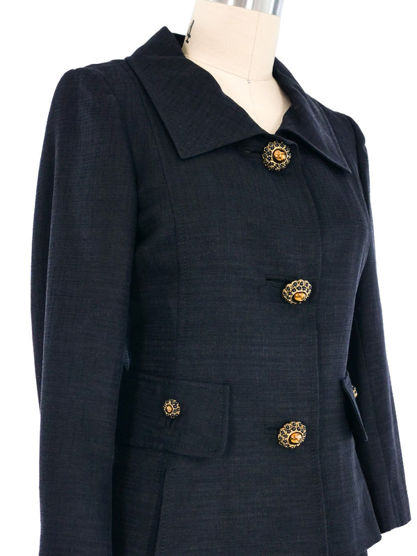 Dolce and Gabbana Jeweled Button Skirt Suit Suit arcadeshops.com