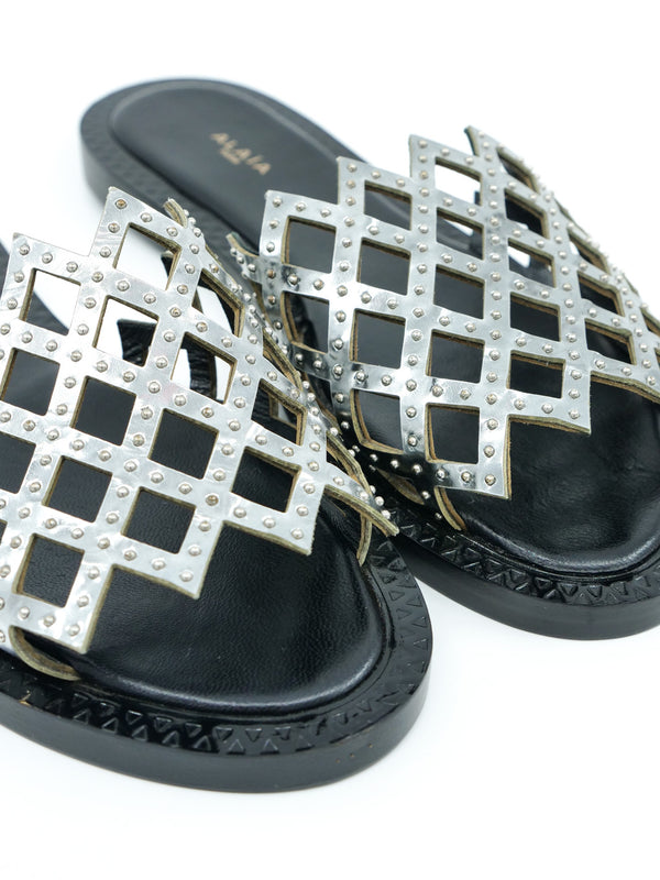 Alaia Studded Cage Sandal, 36.5 Accessory arcadeshops.com