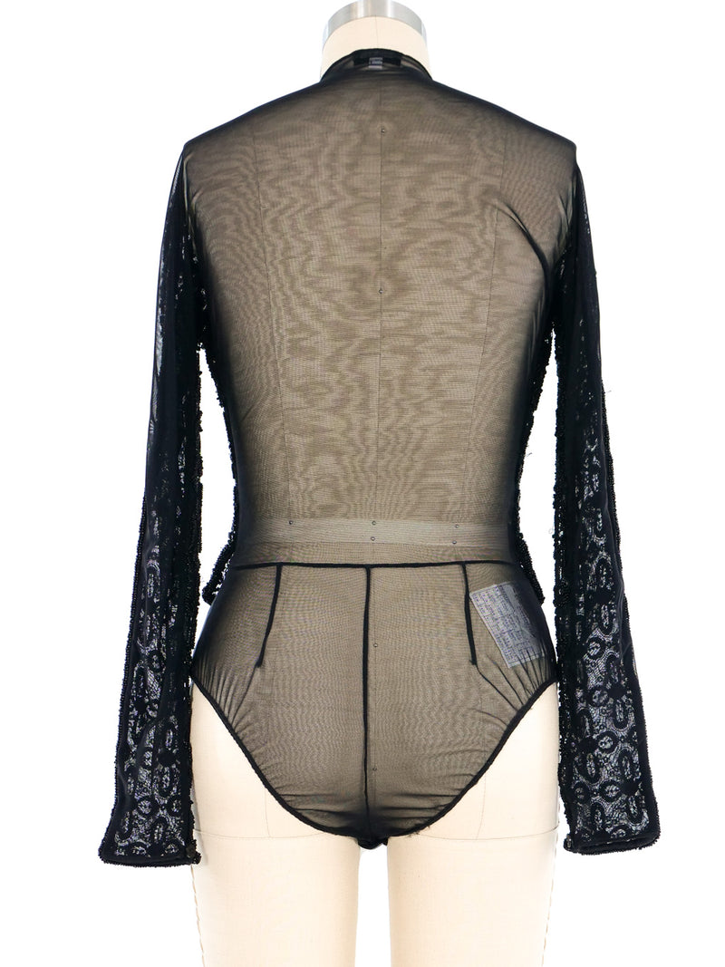 Giorgio Armani Beaded Lace Mesh Suit arcadeshops.com