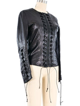 2001 Helmut Lang Laced Leather Jacket Jacket arcadeshops.com
