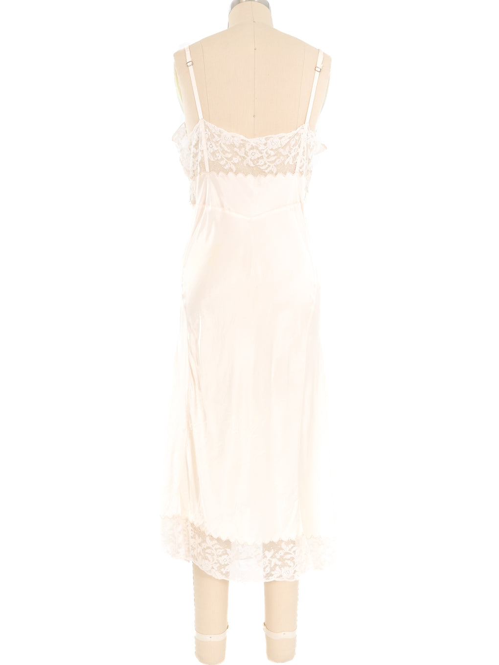 chinese dress ladies Lace Trimmed Pastel Slip Dress