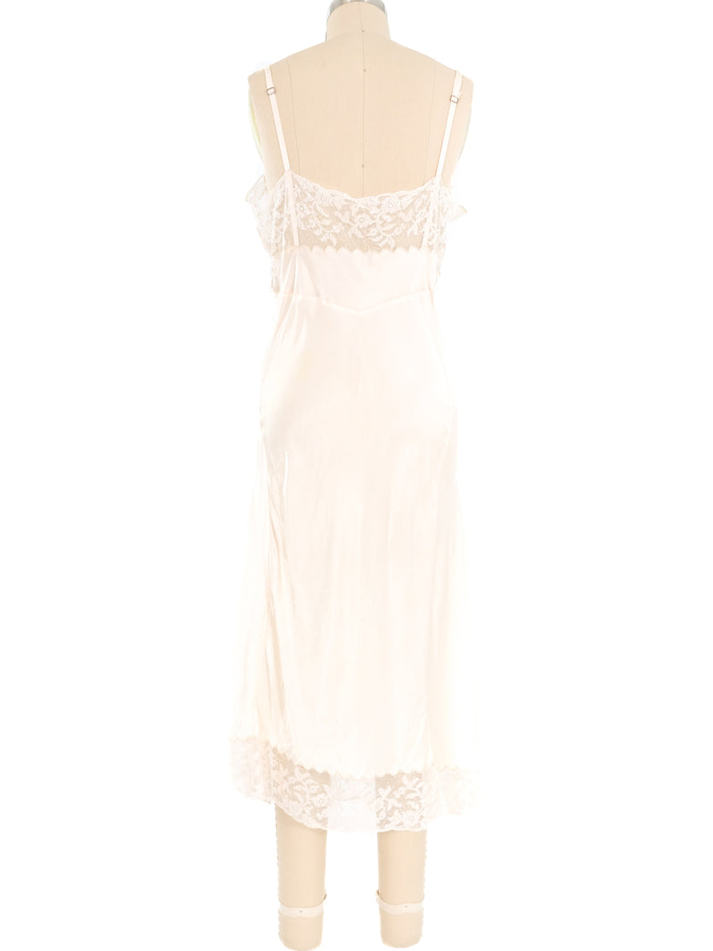 Lace Trimmed Pastel Slip Dress Dress arcadeshops.com
