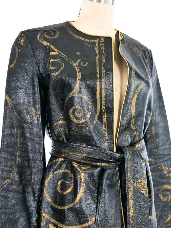 Giorgio di Sant'Angelo Painted Leather Jacket Jacket arcadeshops.com
