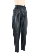 Versus By Gianni Versace Leather Trousers Bottom arcadeshops.com