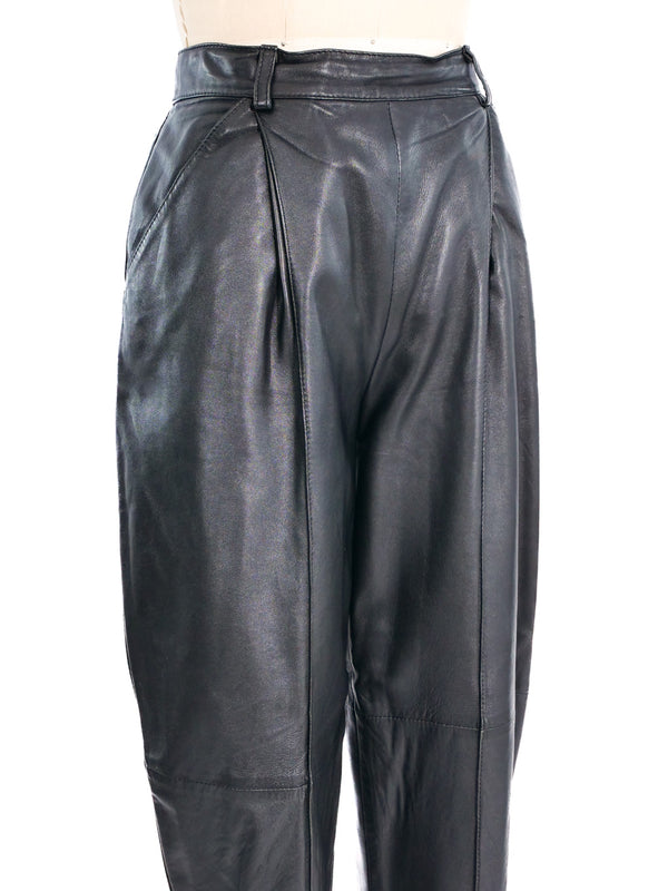 Versus By Gianni Versace Leather Trousers Bottom arcadeshops.com