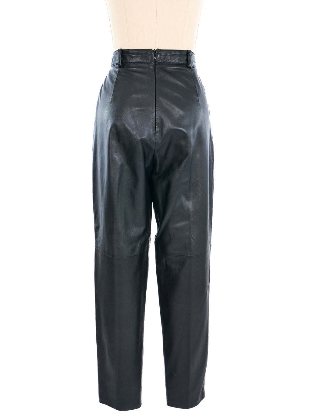 Versace Straight Leg Leather Trousers in Black for Men | Lyst