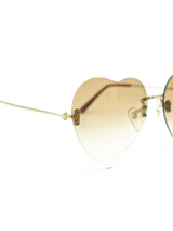 1970s Heart Shaped Wire Frame Sunglasses Sunglasses arcadeshops.com