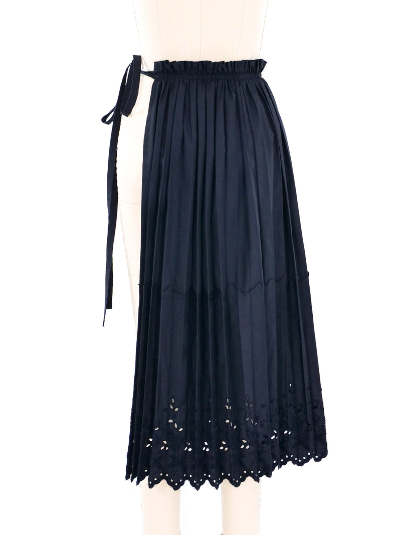 2002 Comme des Garcons Eyelet Pleated Apron Skirt Bottom arcadeshops.com