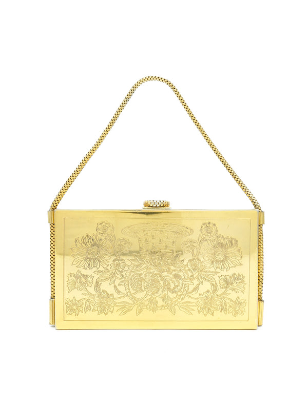 Art Deco Engraved Compact Evening Clutch Accessory arcadeshops.com