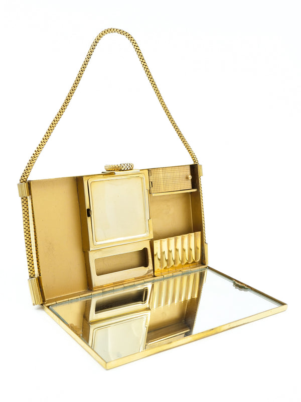 Art Deco Engraved Compact Evening Clutch Accessory arcadeshops.com