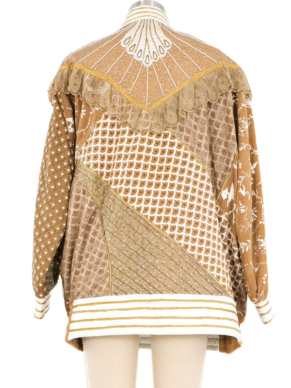 Judith Ann Patchwork Embellished Leather Jacket Jacket arcadeshops.com