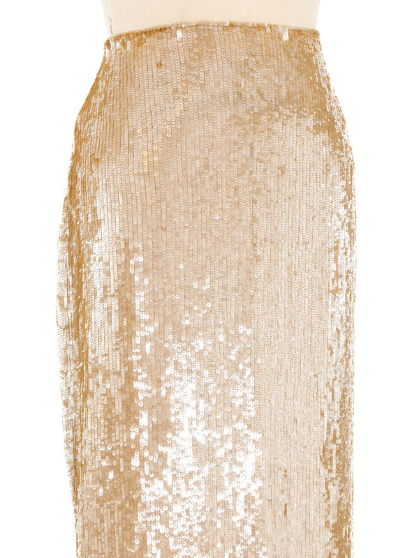 Badgley Mischka Sequin Maxi Skirt Dress arcadeshops.com