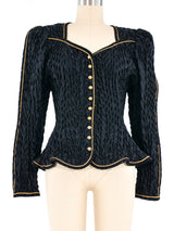 Jeanne Marc Quilted Black Jacket Jacket arcadeshops.com