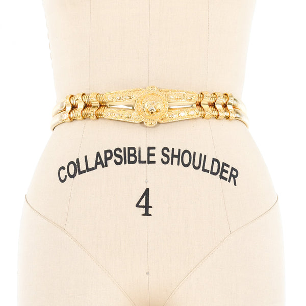 Judith Leiber Lion Head Stretch Belt