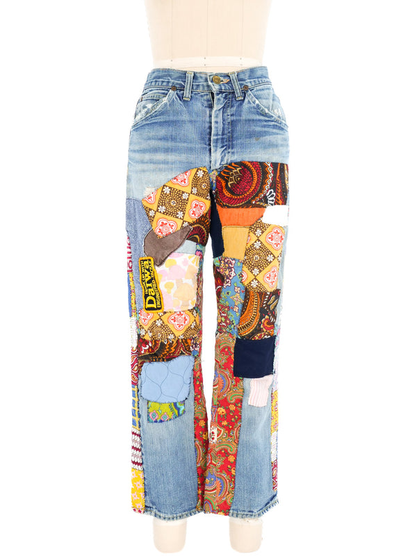 1970s Lee Patchwork Denim Bottom arcadeshops.com