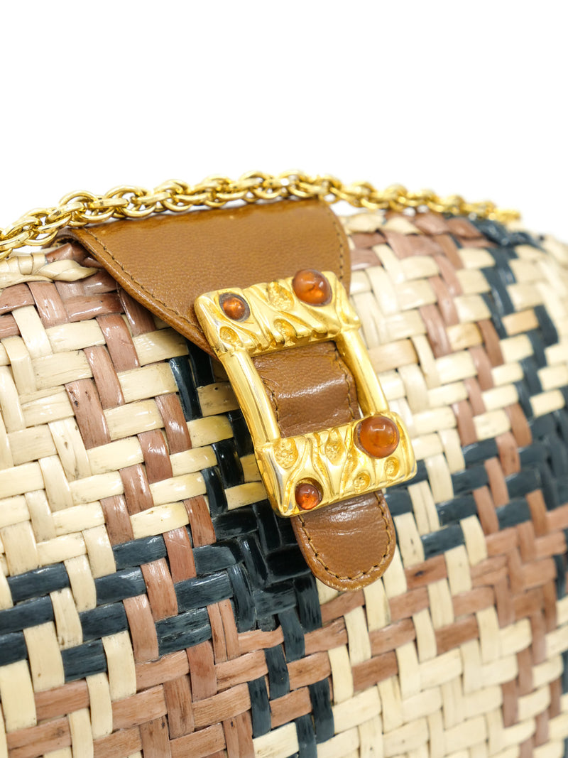 Woven Wicker Convertible Clutch Bags arcadeshops.com