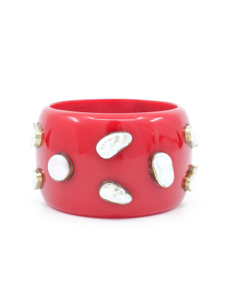 Pearl Studded Resin Bangle Jewelry arcadeshops.com