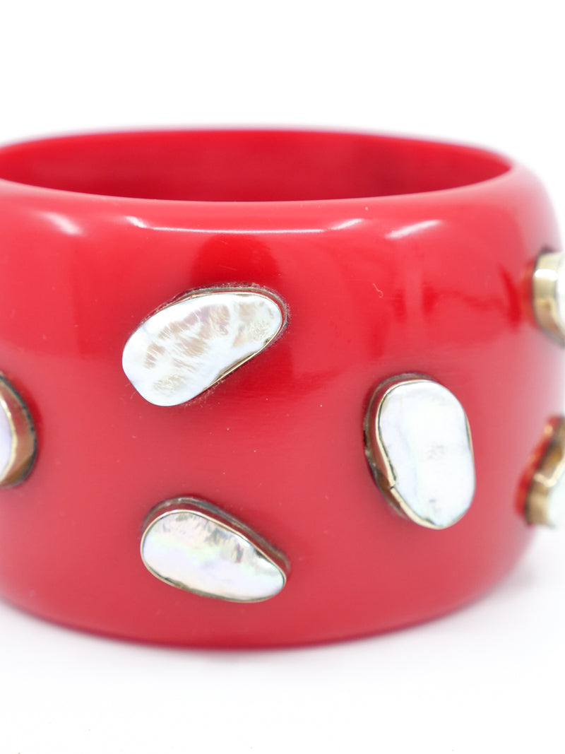 Pearl Studded Resin Bangle Jewelry arcadeshops.com