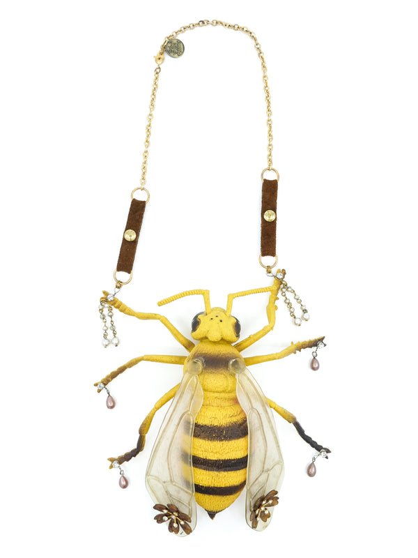 Art To Wear Rubber Bee Necklace Jewelry arcadeshops.com