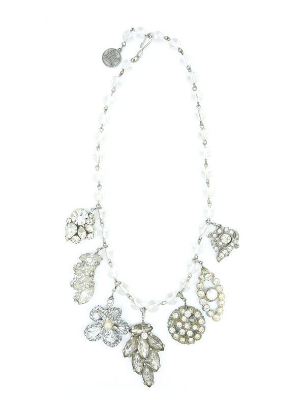 Art To Wear Rhinestone Flower Necklace Jewelry arcadeshops.com