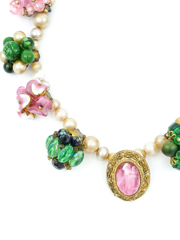 Art To Wear Beaded Flower Necklace Jewelry arcadeshops.com