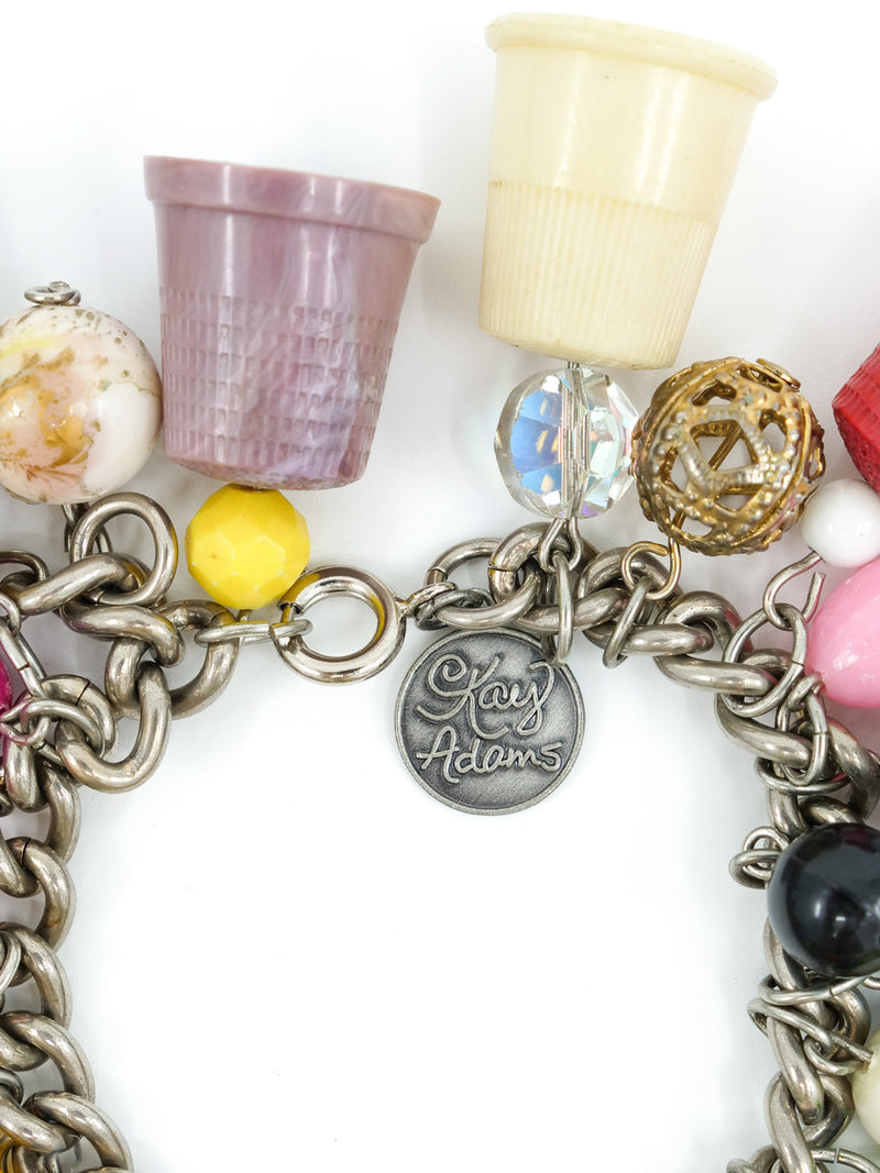 Art To Wear Thimble Charm Bracelet Jewelry arcadeshops.com