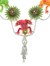 Art To Wear Frog Rhinestone Necklace Jewelry arcadeshops.com