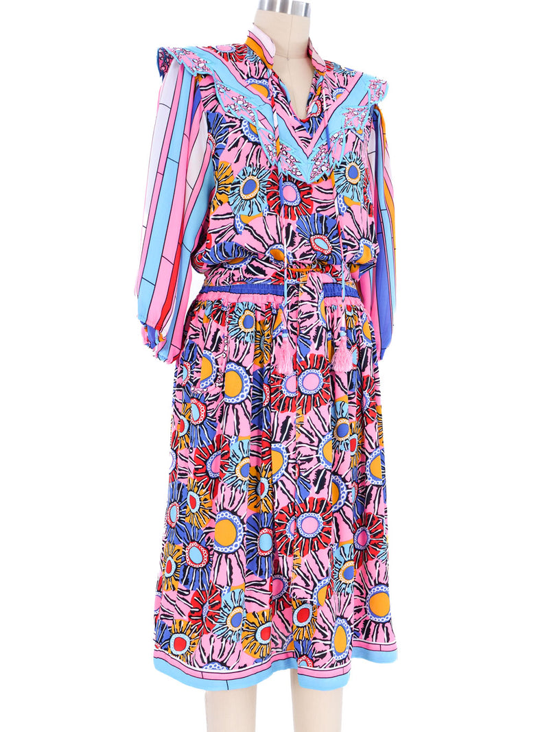 Diane Freis Neon Psych Print Dress Dress arcadeshops.com
